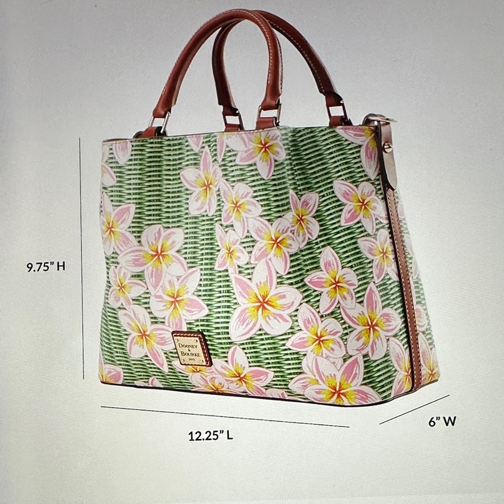 Dooney & Bourke Plumeria Brenna Floral Tote & Zip Around Wristlet Wallet Clutch